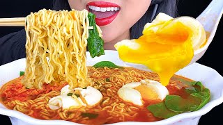 ASMR SPICY RAMEN NOODLES amp EGGS 먹방 Eating Sounds NO TALKING ASMR Phan [upl. by Pressman]