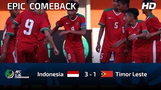 FULL HIGHLIGHTS INDONESIA U16 vs TIMOR LESTE U16  AFC U16 CHAMPIOSHIP [upl. by Ettinger]