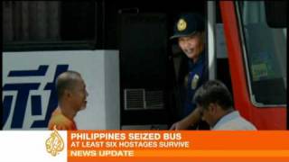 Hostages killed in Manila bus standoff [upl. by Retepnhoj649]