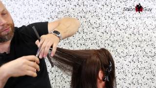 Haircut Tutorial  How to Cut Layers  TheSalonGuy [upl. by Pooley957]