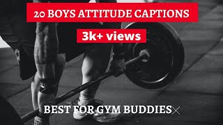 BEST 20 BOYS ATTITUDE CAPTIONS FOR INSTAGRAM  Best Gym Captions instagramcaptoins boyscaptions [upl. by Irrek999]