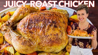 Juicy ROAST CHICKEN RECIPE  How To Cook a Whole Chicken [upl. by Allehs]