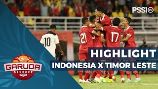 HIGHLIGHT TIM U19 INDONESIA LUMAT TIMOR LESTE DI KUALIFIKASI PIALA AFC U20 2023  GARUDA TODAY [upl. by Evangeline947]