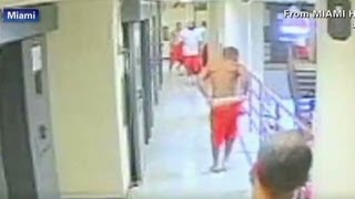 Inmates attack a fellow prisoner after cell doors open [upl. by Phia]