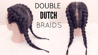 How To Double Dutch Braid  Hair Tutorial [upl. by Alberik]