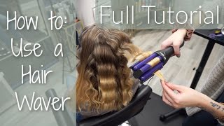 How To Use a HAIR WAVER 3 Barrel Curling Iron [upl. by Eiramnwad]