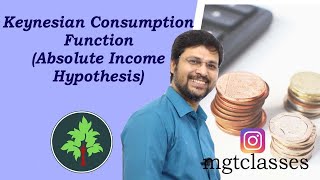 Keynesian Consumption Function Absolute Income Hypothesis in Hindi [upl. by Nogam]