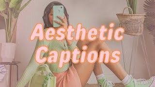 20 AESTHETIC INSTAGRAM CAPTION IDEAS [upl. by Calvin]