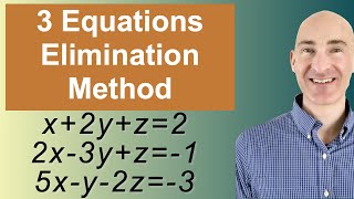 Solving Systems of 3 Equations Elimination [upl. by Rehpoitsirhc742]