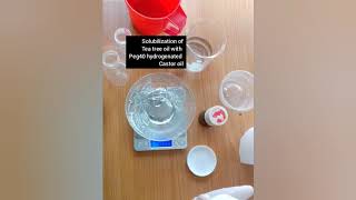 How to solubilize oils with Peg40 hydrogenated castor oil and Polysorbate 80 [upl. by Eliades]