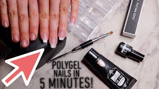 How To Apply PolyGel Nails In 5 Minutes 💅🏼Tutorial [upl. by Anitram315]