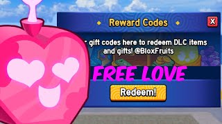 LOVE FRUIT CODE BLOX FRUITS ROBLOX [upl. by Ahsocin]