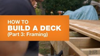 Deck Framing How to Build a Deck Part 35 [upl. by Eisaj]