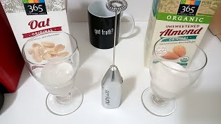 Oat Milk vs Almond Milk part 2 Frothing Test [upl. by Leftwich]