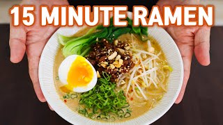 15 Minute Authentic RAMEN at Home Easy TANTANMEN [upl. by Candy]