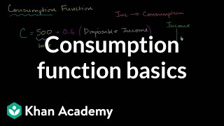 Consumption function basics  Macroeconomics  Khan Academy [upl. by Nnylireg]