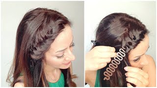 HOW TO French braid with French hairstyling clipHairstyles [upl. by Llertal842]