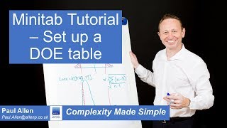 Minitab Tutorial  Set up a DOE [upl. by Nogaem803]