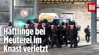 Gefängnismeuterei Polizei stürmt Knast in Thüringen  JVA Untermaßfeld [upl. by Oiralednac230]