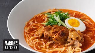 Spicy Korean Chicken Ramen  Marions Kitchen [upl. by Odlonra]